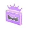 luxury custom logo folding square gift paper false eyelash packaging box for cosmetic