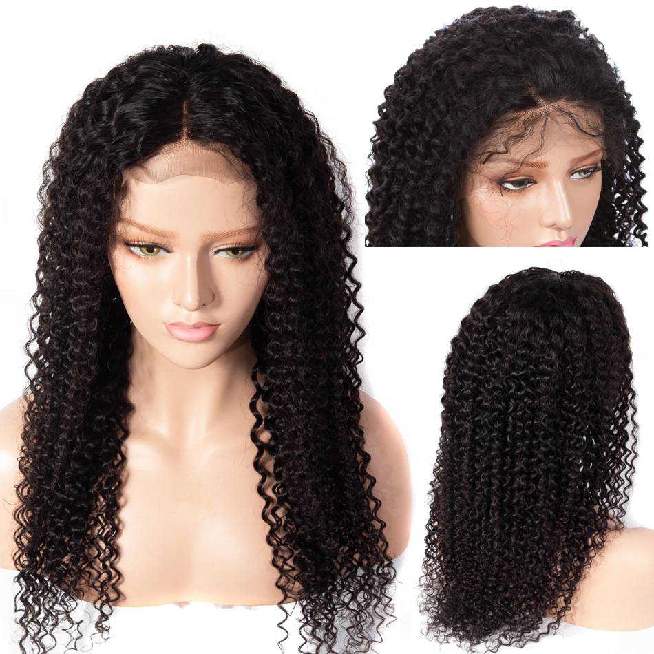 Unprocessed Virgin Raw Indian Hair Wigs Cuticle Aligned Hair Afro Kinky