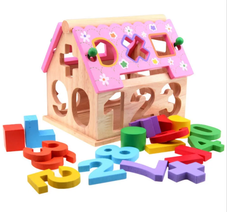 صندوق هندسي رقمي بيت الدمية شكل مطابقة صندوق اللغز ألعاب أطفال