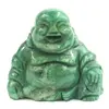 Laughing Buddha 2" Gemstone Sculpture South Africa Jade