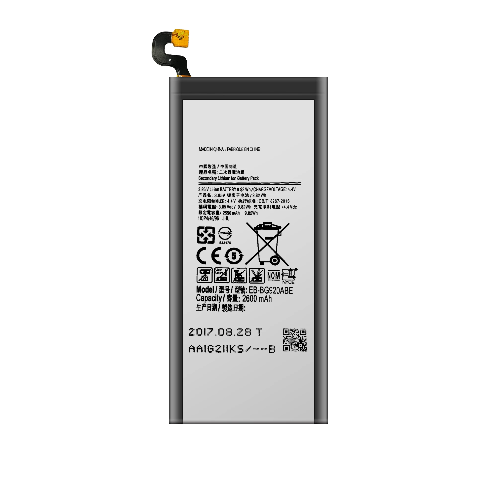 Original Replacement Battery EB-BG920ABE For Samsung GALAXY S6 SM G920 G920F G920i G920A G920V G9200 G9208 G9209
Original Replacement Battery EB-BG920ABE For Samsung GALAXY S6 SM G920 G920F G920i G920A G920V G9200 G9208 G9209