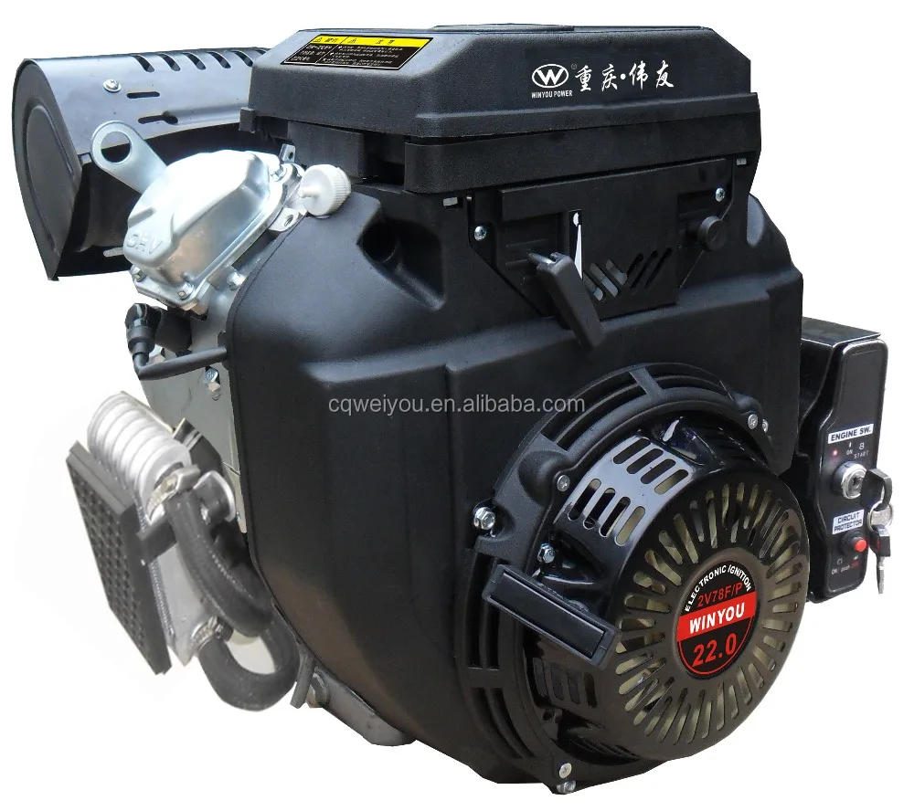 Air-cooled Cold Style Recoil/Electric Start V-twin Cylinder Gasoline Engine 2V78F