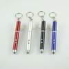 Multifunctional double LED lights laser pen pocket size mini ball pen with key chain small electric torch laser pointer
