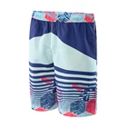Mens sublimation printing quick dry beach short pants swim trunks with pockets