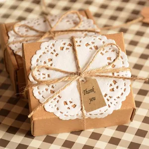 wedding favor gift paper tag hang tag with free natural jute