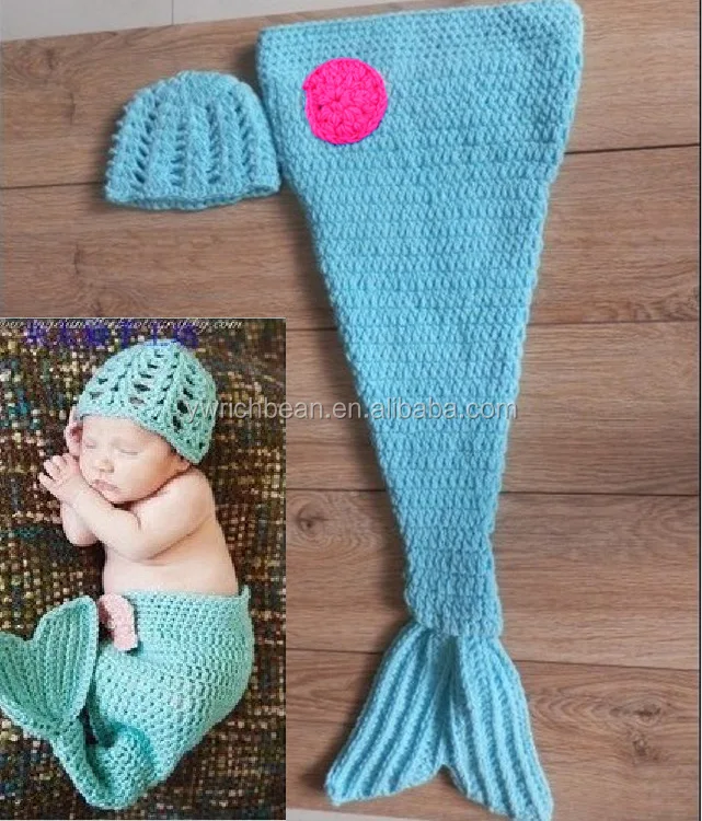 Pants and mermaid Baby Hat Set, Photography Props, FH-96