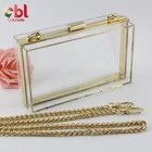2019 hot sale clear acrylic evening clutch women clutch bag
