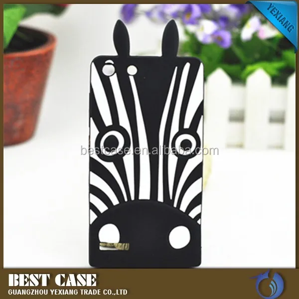 high quality animal silicone phone case for for huawei ascend p6 case