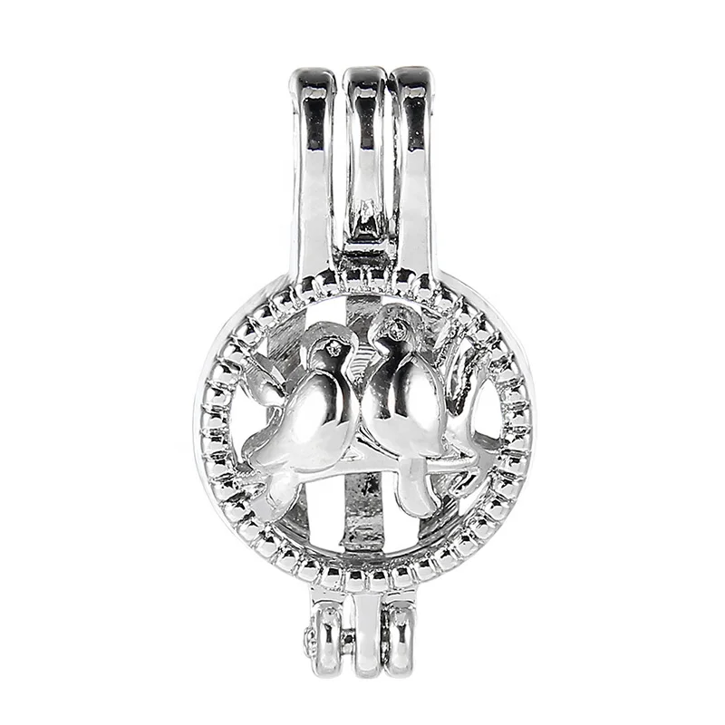 Couple Birds Pattern Alloy Jewelry Findings For Women Locket Pearl Cage Pendants Necklace DIY Aromatherapy Diffuser, Antique silver
Couple Birds Pattern Alloy Jewelry Findings For Women Locket Pearl Cage Pendants Necklace DIY Aromatherapy Diffuser, Antique silver