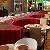 Modern Real Leather Circle Restaurant Booth Seating
