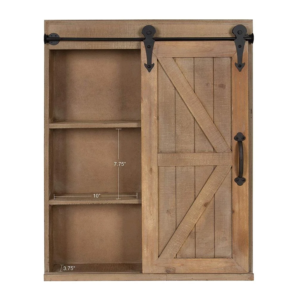 Wood Wall Storage Cabinet with Vanity Mirror And Sliding Barn Door, Rustic Brown Cabinet, Customized
Wood Wall Storage Cabinet with Vanity Mirror And Sliding Barn Door, Rustic Brown Cabinet, Customized