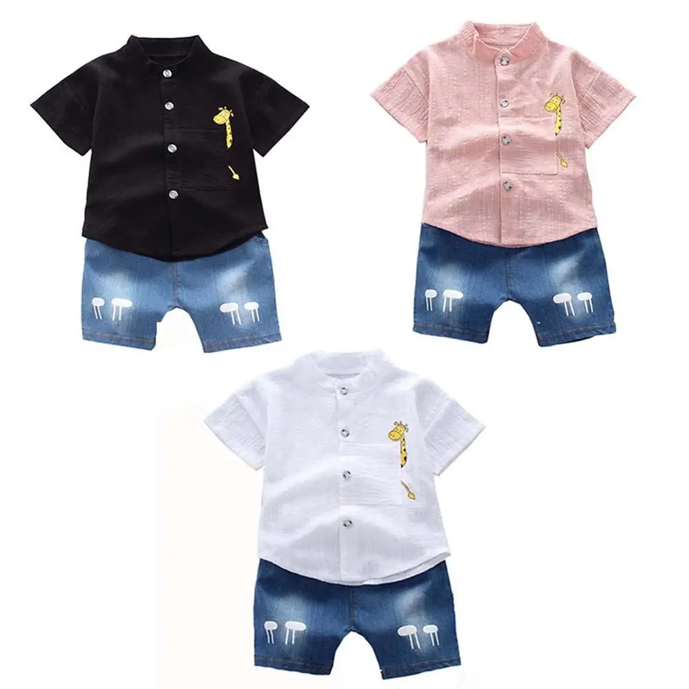 Summer Baby Boys Girls Short Sleeve Cartoon Deer Print T-shirt Tops+Shorts Casual Outfits Clothes Sets
Summer Baby Boys Girls Short Sleeve Cartoon Deer Print T-shirt Tops+Shorts Casual Outfits Clothes Sets