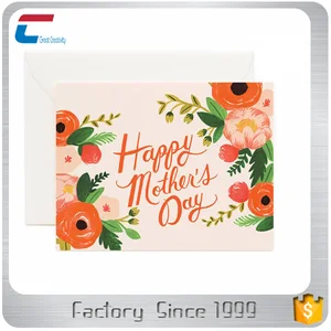 factory price paper thanksgiving greeting cards for mother"s day