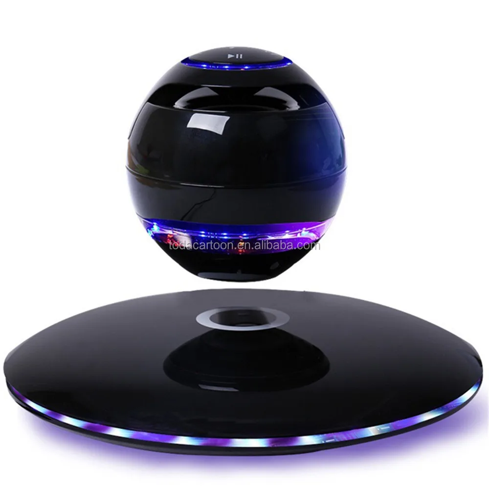 Magnetic suspension audio self-rotating colorful lights mini computer magnetic floating small speaker, Black
Magnetic suspension audio self-rotating colorful lights mini computer magnetic floating small speaker, Black