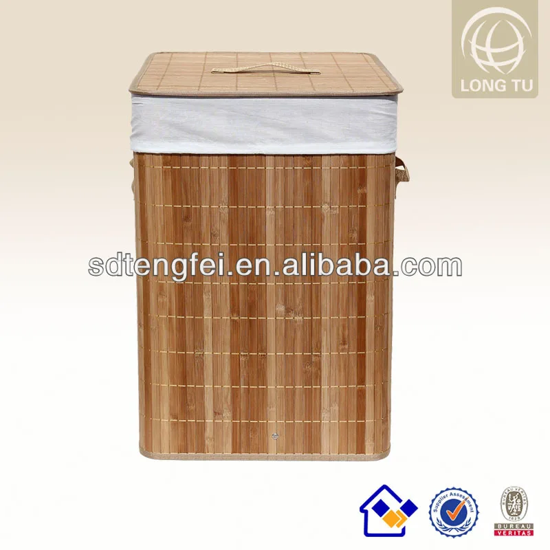 apilables de mimbre cesta de la ropa sucia para tela-Bolsas y cestas de