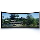HD silver screen Support 4K projector 3D Curved Fixed Frame Projection Screen