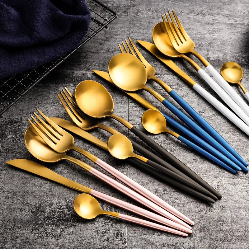 Rose Gold Tableware Set Stainless Steel Cutlery Set Western Food Tableware Luxury Fork Teaspoon Knife Cutlery Set
Rose Gold Tableware Set Stainless Steel Cutlery Set Western Food Tableware Luxury Fork Teaspoon Knife Cutlery Set