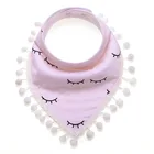 Baby bibs High quality triangle double layers cotton private label waterproof muslin Print baby bandana bibs
