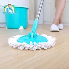 Microfiber Spining Magic Spin Mop Bucket 360 Easy Floor Mop With 2 Heads Rotating