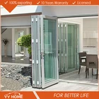 YY home folding door cheap price double glazed aluminium bifold door