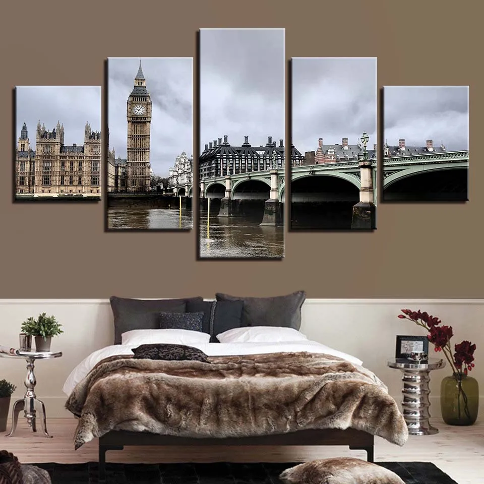 London Big Ben Bridge Elizabeth Tower Poster