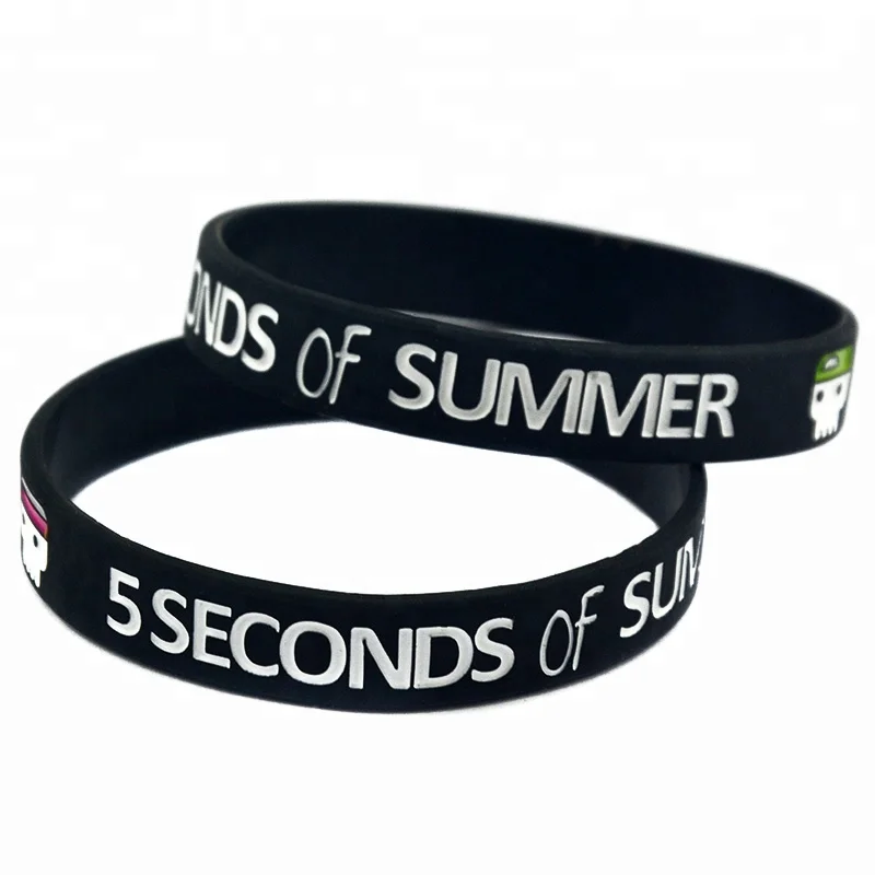 100PCS 5 Seconds Of Summer Silicone Bracelet Ink Filled Color Adult Size, Black
100PCS 5 Seconds Of Summer Silicone Bracelet Ink Filled Color Adult Size, Black