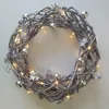 38cm LED light wholesales artificial handmade wooden natural materials Christmas Wreath