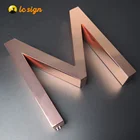 Custom Metal Sign Polished or Brushed 304 grade Stainless Steel Channel Letters office door sign