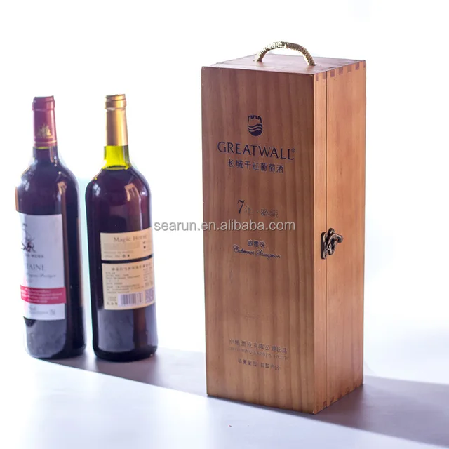 hot sale single bottle wooden wine boxes wholesale