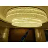 modern decoration round glass large hotel led chandelier for project