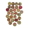 Burlywood Cartoon Printing Wooden Button with Two Holes