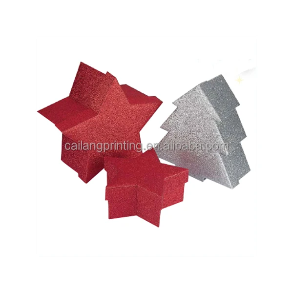 customized special paper gift box tree stars moon shaped gift