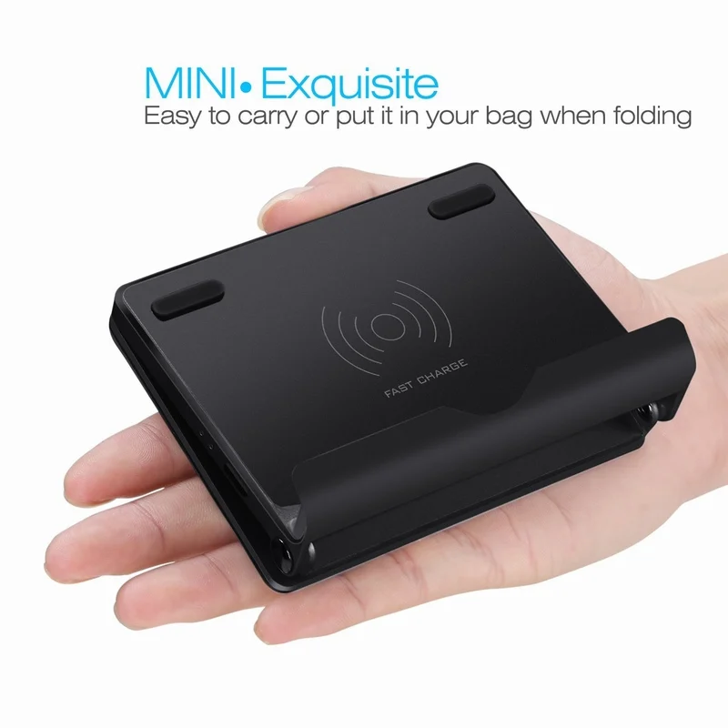 Portefeuille Fast Wireless Charger Stand Aluminum Universal Phone QI Wireless Charging for iPhone 8 X Plus Samsung Galaxy S8 S7 (7)