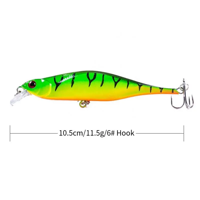 11.5g Plastic steel ball fishing lure 6# hook slow sinking minnow, 5 colors 
11.5g Plastic steel ball fishing lure 6# hook slow sinking minnow, 5 colors