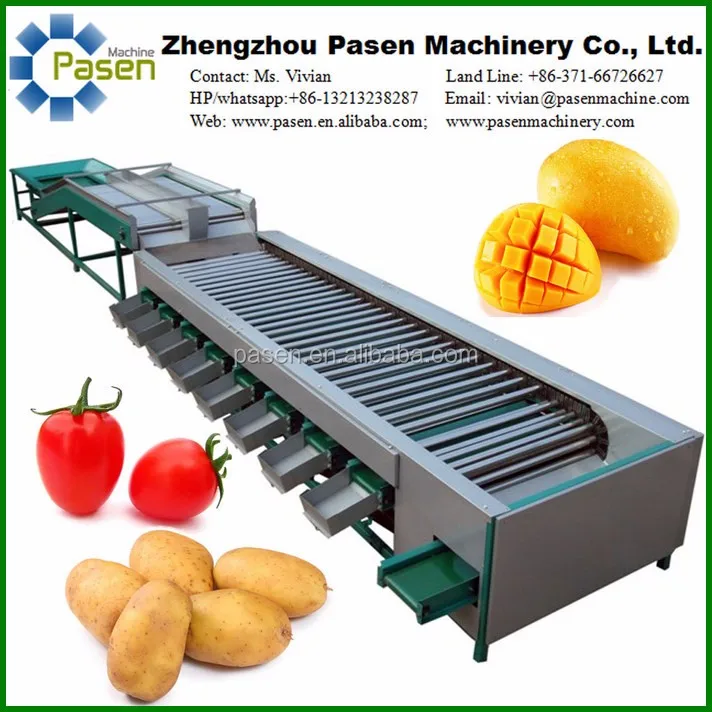 Roller Type Fruit Size Sorting Machine