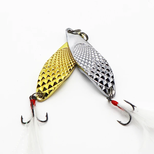 

3g/5g/10g/15g Artificial Bait Trout Spoon Lure Fishing Spoon Fishing Lure Metal, 2 colors