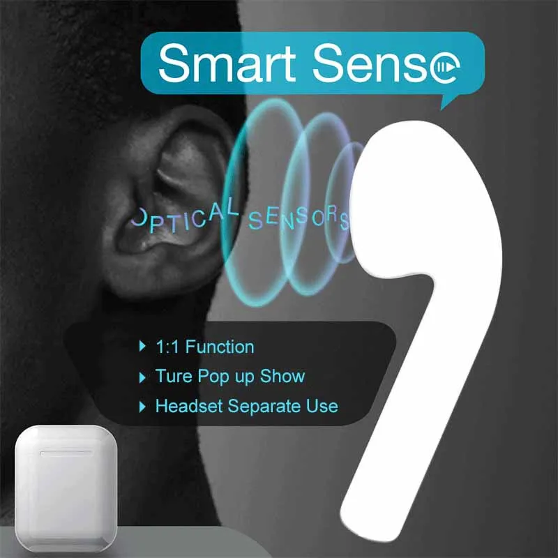 i200 tws 1:1 pods 2 Blue tooth Earphones in ear Sensor Wireless Headphone Pop-up Headset Wireless Charging Earbuds PK I80 I100 - ANKUX.COM
