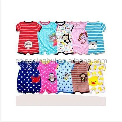 2015 newest cute cotton baby animal romper