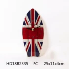Wholesale Cheap Price Promotion Surfboard Desk Glass Clock with PS Cover with 1AA battery