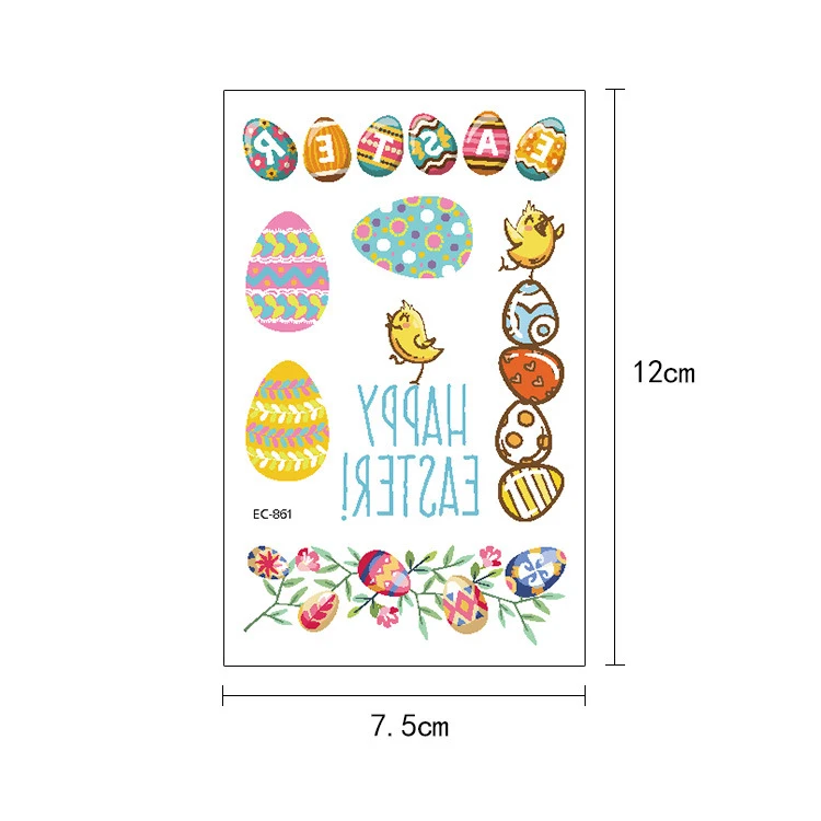 EC 861-872 temporary tattoo sticker for children kids cartoon Easter Easter gift for boys and girls sticker tattoo, Colorful
EC 861-872 temporary tattoo sticker for children kids cartoon Easter Easter gift for boys and girls sticker tattoo, Colorful
