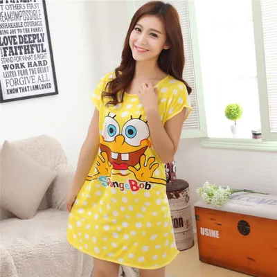 Summer Short Sleeve Sleep Dress Lovely Cartoon Pattern Printed Sleepshirt Women Nightdress, As show
Summer Short Sleeve Sleep Dress Lovely Cartoon Pattern Printed Sleepshirt Women Nightdress, As show