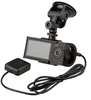 X3000 car DVR with two cameras ,front and back lens,GPS module to track path,G-sensor