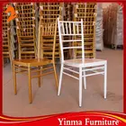 stackable banquet metal used gold tiffany chair