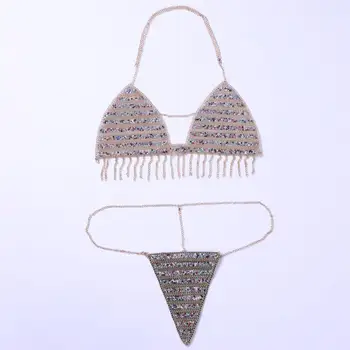 Sexy Women Crystal Rhinestone Bikini Set Buy Sexy Women Bikini Sexy