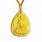 Natural glass buddha pendant hand carved lucky amulet jewelry charm