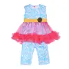 Hotsale Apparel Children Baby Outfits Girl Kids Casual Wear Brand New Cotton Holiday Ruffle Top Capris Outfits Clothes Sets
