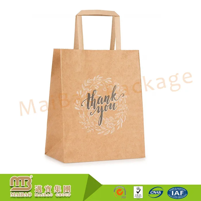 thank you kraft paper gift shopping bag
