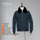 High Quality Rex Rabbit Fur Collar Men Bomber Jacket For Winter