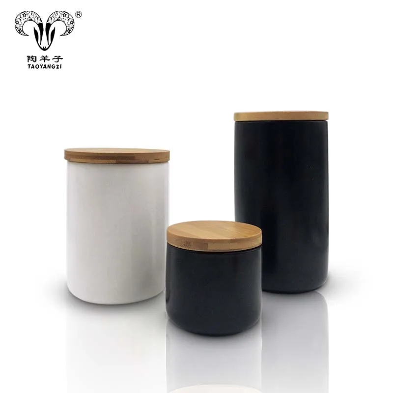 OEM Sealed Kitchen Used Tea Canisters / Food Storage Ceramic Container With Lid, White and black
OEM Sealed Kitchen Used Tea Canisters / Food Storage Ceramic Container With Lid, White and black