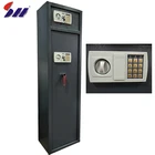 Hot-rolling steel 8 pieces gun capacity hidden furniture digital password gun safe box for rifles